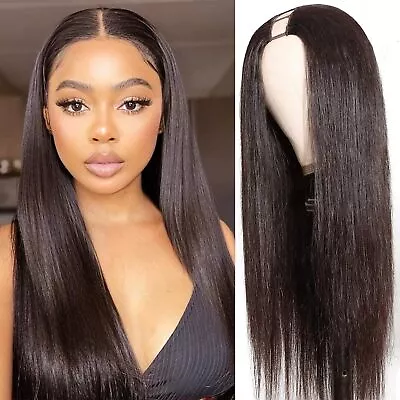 UNice Peuvian Glueless U Part Straight Human Hair Wigs For Women Wear And Go US • $98.20