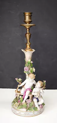 Antique Von Schierholz Porcelain Cherub Figural Candelabra • $80