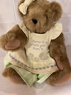 Vermont Teddy Bear Brown Home Is Where Your Mom Is Plush Jointed 16  Mothers Day • $22.99