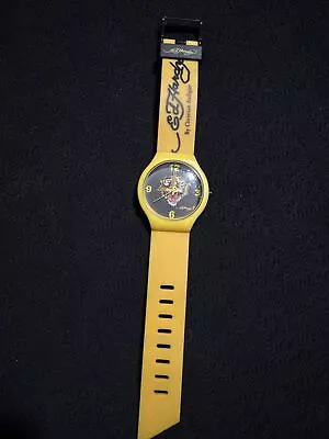 NEW Ed Hardy By Christian Audigier Unisex Watch Tiger Yellow Band  Black Face • $29.99