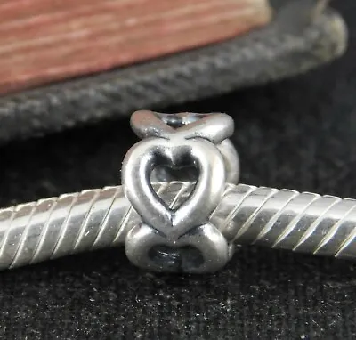 £20.45 • Buy Authentic Pandora ALE 925S Sterling Silver Open Heart Spacer Charm Bead 790454