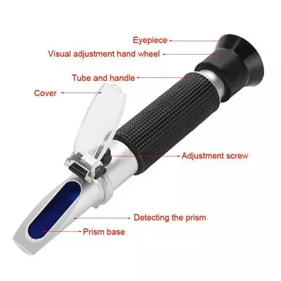 58-92% Brix Refractometer For Honey Beer Fruit Sugar Testing Meter • £20.65