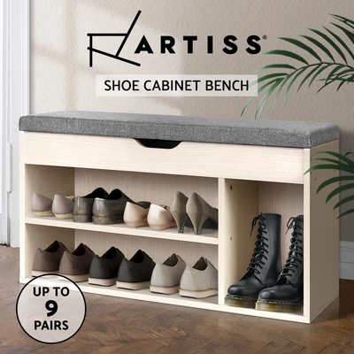 $77.72 • Buy Artiss Shoe Cabinet Bench Shoes Organiser Storage Rack Shelf Cupboard Wooden Box