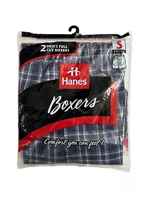 Vintage Hanes Full Cut Boxers Underwear 2-pack Mens Size S Small NOS 1996 • $30