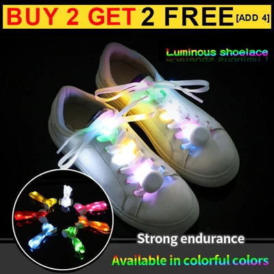 £6.59 • Buy 1 Pair Of LED Sports Shoe Laces Bright Shoe Laces With Light Flash Batteries -
