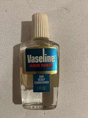 1980’s Vaseline Hair Tonic NOS Barber Shop Glass Bottles Full Unused 1 Oz • $32.99