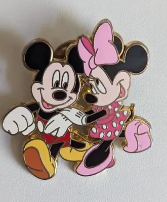 $19.99 • Buy Disney Mickey & Minnie Mouse In Arms Walking Together Enamel Lapel Trading Pin 