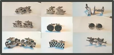 £4.49 • Buy Cufflink Car, Ship, Planes, Motor Bike & Mopeds