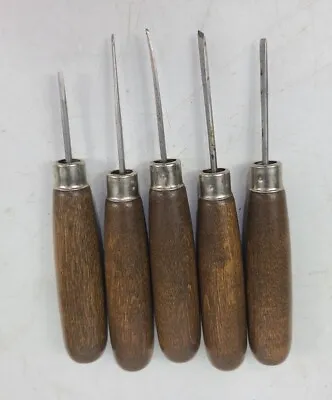 Vintage Leather Craft Tools Kit Stitching Punch Hand Tool Lot Of 5 • $39.97