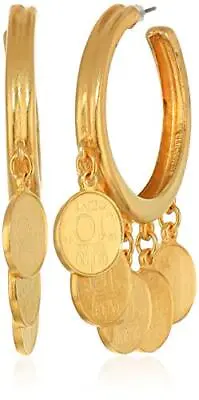 $136.12 • Buy Ben-Amun Moroccan Coin 24K Gold Plated Vintage Earrings New York Fashion Jewelry