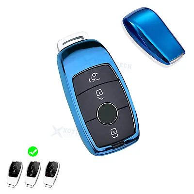 Blue TPU Remote Key Fob Cover Case For Mercedes E300 E400 E63 S450 S560 S63 AMG • $7.86