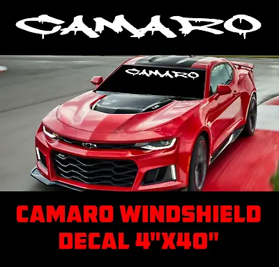 $12.99 • Buy CAMARO Z28 Chevrolet, Windshield Sticker Logo Vinyl Decal American Muscle Turbo