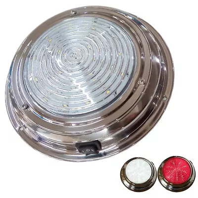 5'' Marine Dome Light 12v Led With Switch Red White • $13.45