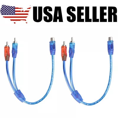 2x RCA Y Splitter Audio Jack Cable Adapter 1 Female To 2 Male Connector • $7.88