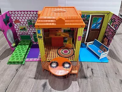 Vintage 1970's Mattel Barbie Country Living Home Fold-Out House WITH Furniture • $59.99