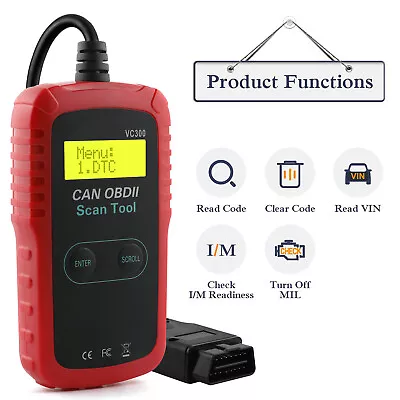 Car Engine Code Reader OBDII CAN EOBD Fault Diagnostic Auto Test Scanner Tool • $14.99