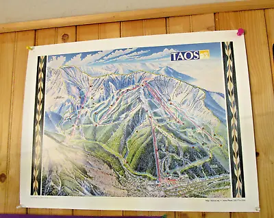 Ski Taos New Mexico Trail Map Ski Poster 18x24 Skiing • $27.27