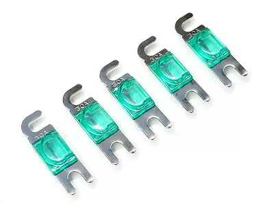 KnuKonceptz Silver Plated Mini ANL 30A Fuse 5pk MIDI AFS • $7.99