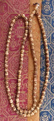 Antique Master Quality Handmade Yak Bone Tibetan Buddist Skull Prayer Mala Nepal • $120