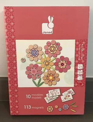 Janod Magnetibook Flowers Magnet Board Inc Box Creative Educational Toy Travel • £8.99