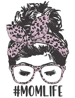 MESSY BUNS # MOM LIFE 04 Embroidery Machine Design Pattern PES JEF HUS  • $3.95