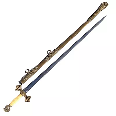 ✨ Gebruder Weyersberg Horstmann Civil War Masons Templar Sword & Brass Scabbard • $399.20