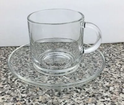 Nespresso Glass Espresso Mug Clear Cup Saucer Set  Konstantin   • $13.27