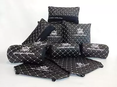 BLACK And WHITE DIAMOND JDM VIP CAR INTERIOR Seat Back And Neck PILLOWS SET • $314