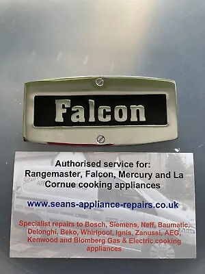 FALCON Metal / Enamel SILVER & BLACK Stick On Badge For Cooker Etc  P030194 • £32.95