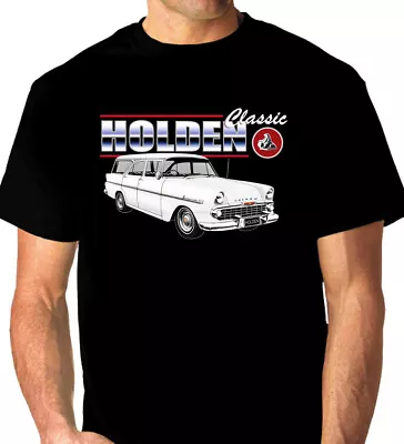 1962 Ek Holden Station Wagon Quality Black Tshirt  (9 Car Colours) Big Fit       • $38