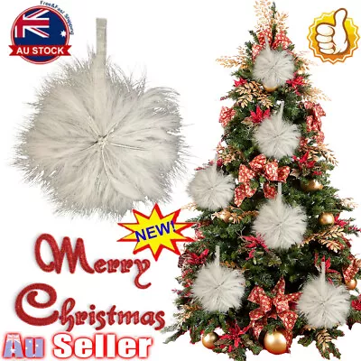 1~50PCS White Feather Star Bauble Hanging Christmas Tree Ornament Decoration KJ • $8.15