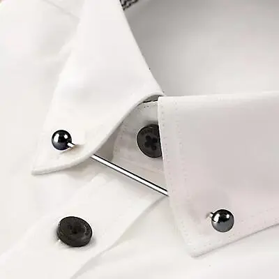 Shirt Collar Bar Pin For Men Fashion 60mm Jewelry Decor Collar Tie Pin Classic • £5.33