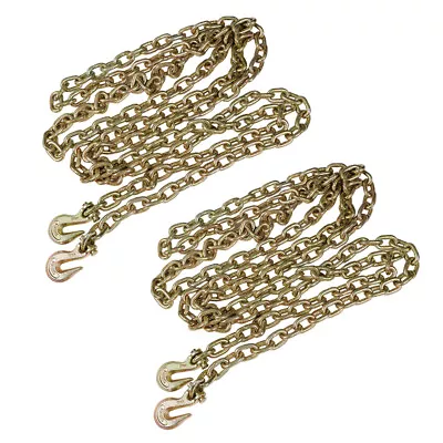 2× New 3/8  20' G70 Tow Chain Tie Down Binder With Grade 70 Hooks US • $87