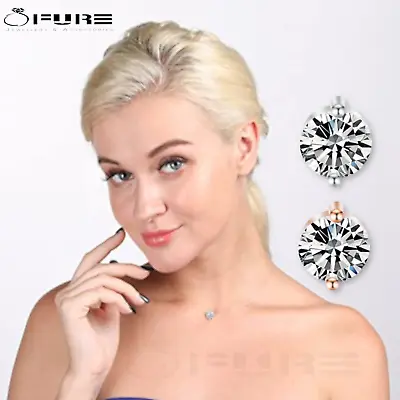 Round Solitaire AAA Zircon Invisible Transparent Fishing Line Pendant Necklaces • £3.99