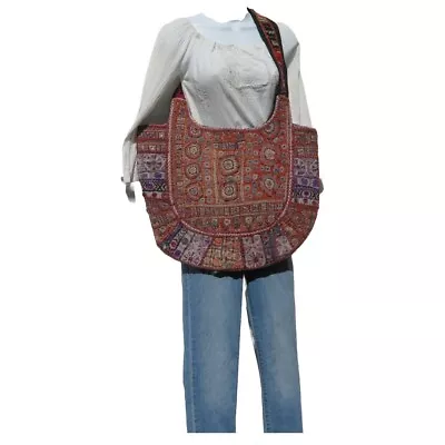 Authentic Gypsy Banjara|XLG Tote|Shoulder Bag|Boho|Bohemian|60s|Patchwork Style • $121.55