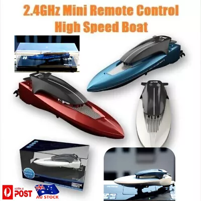 AU 2.4GHz Remote Control High Speed Boat Mini RC Speed Boat Waterproof Toys Gift • $35.08