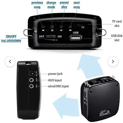 Shidu Original Voice Portable Amplifier M600 Wired Microphone Headset USB Card • £22.99