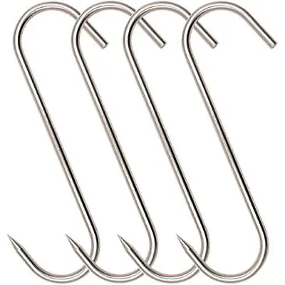 10″ Meat Hook 10Mm Heavy Duty Stainless Steel Butcher Hooks For Hanging Beef (10 • $34.99