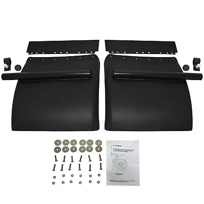 Black POLY Plastic Quarter Fender Set Kit 24 X 24 Tube Bracket Mounting Hardware • $69.60