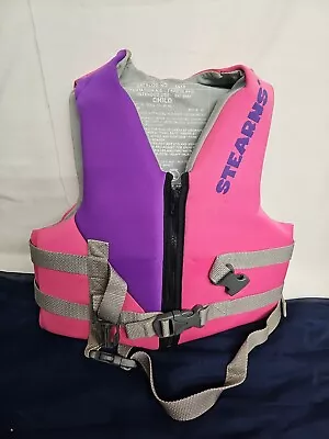 Stearns Youth 30-50 Lbs Pink Purple Life Jacket Vest Ski Kid Child Type III PFD • $17.90
