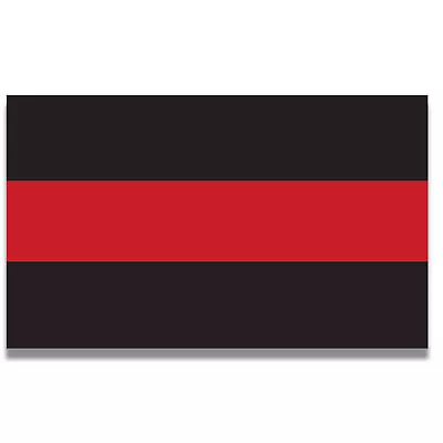Thin Red Line Magnet Decal 5x8 Inches Black Red Automotive Magnet • $9.99