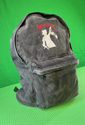 £52.87 • Buy RARE! Vintage METALLICA BACKPACK Embroidered Canvas BAG VTG Band Pack Satchel