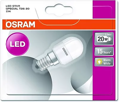 OSRAM LED Special T26 Socket: E14 2.3 Watt 20-Watt-Replacement FRIDGE GLOBE • $15.99