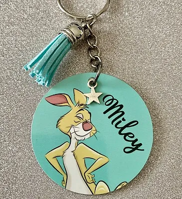 Rabbit Winnie The Pooh! Disney Inspired Personalised Keyring. Handmade! Gift! • £4.09