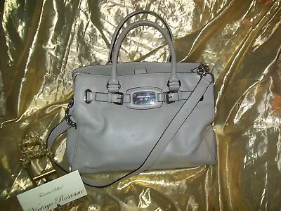 Michael Kors Whipped Hamilton Grey Tote Leather & Silver Tone Accents • $34.99