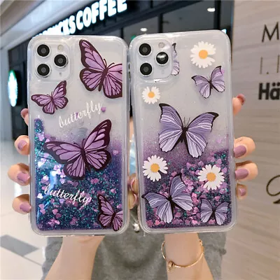 For IPhone Samsung Huawei XiaoMi OPPO Butterfly Liquid Bling Quicksand CaseCover • $6.59