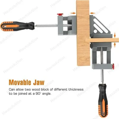 Right Angle Clamp Double Handle 90°Corner Clamp Aluminum Alloy Right Angle Clip • $17.51