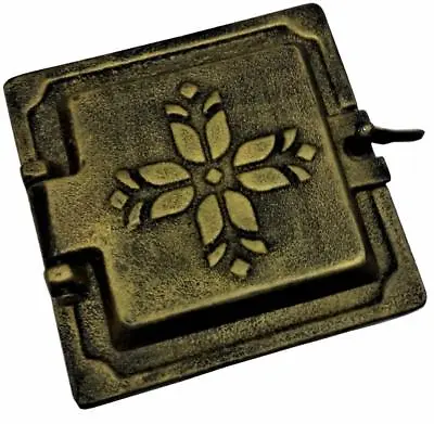 Cast Iron Fire Door Clay Bread Oven Pizza Stove Quality OLD Gold (KB) 14 X 14cm • £63.24