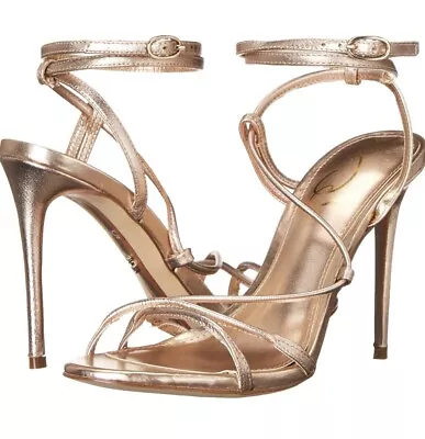 Women’s Size Uk 7 Sam Edelman Sareena Champagne Colour Heeled Sandal • £35.75