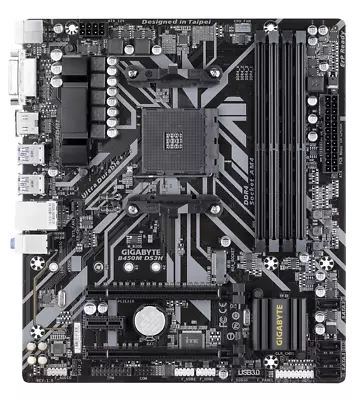 Gigabyte AM4 MicroATX B450M DS3H DDR4 Ultra Durable Motherboard Used NO IO • $89